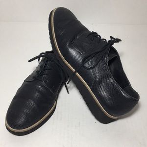 Nurture Devereaux Embossed Leather Oxfords